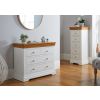 Farmhouse White Painted 2 Over 2 Oak Chest of Drawers - SPRING SALE - 4