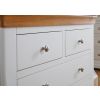 Farmhouse White Painted 2 Over 2 Oak Chest of Drawers - SPRING SALE - 6