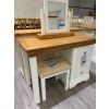 Farmhouse White Painted Oak Single Dressing Table / Home Office Desk - 10% OFF SPRING SALE - 12