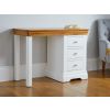 Farmhouse White Painted Oak Single Dressing Table / Home Office Desk - 10% OFF SPRING SALE - 3