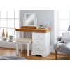 Farmhouse White Painted Oak Single Dressing Table / Home Office Desk - 10% OFF SPRING SALE - 2