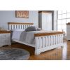 Farmhouse White Painted Slatted 5 Foot King Size Oak Bed - 10% OFF SPRING SALE - 2