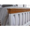 Farmhouse White Painted Slatted 5 Foot King Size Oak Bed - 10% OFF SPRING SALE - 8