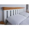 Farmhouse White Painted Slatted 5 Foot King Size Oak Bed - 10% OFF SPRING SALE - 9