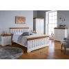 Farmhouse White Painted Slatted 5 Foot King Size Oak Bed - 10% OFF SPRING SALE - 4