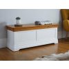 Farmhouse White Painted Large Oak Blanket Storage Box - 10% OFF SPRING SALE - 7
