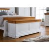 Farmhouse White Painted Large Oak Blanket Storage Box - 10% OFF SPRING SALE - 3