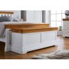 Farmhouse White Painted Large Oak Blanket Storage Box - 10% OFF CODE SAVE - 3