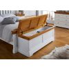 Farmhouse White Painted Large Oak Blanket Storage Box - 10% OFF SPRING SALE - 4