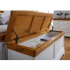 Farmhouse White Painted Large Oak Blanket Storage Box - 10% OFF CODE SAVE - 6