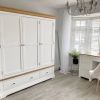 Farmhouse White Painted 3 Door Triple Wardrobe with Drawers - 10% OFF SPRING SALE - 4