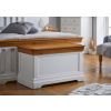 Farmhouse White Painted Oak Blanket Box - 10% OFF SPRING SALE - 4