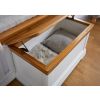 Farmhouse White Painted Oak Blanket Box - 10% OFF SPRING SALE - 7