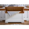 Farmhouse White Painted Oak Blanket Box - 10% OFF SPRING SALE - 11