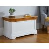 Farmhouse White Painted Oak Blanket Box - 10% OFF SPRING SALE - 6