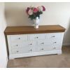 Farmhouse White Painted 3 Over 4 Oak Assembled Chest of Drawers - 10% OFF SPRING SALE - 3