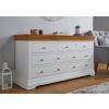 Farmhouse White Painted 3 Over 4 Oak Chest of Drawers - 20% OFF SPRING SALE - 4