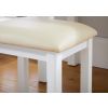 Farmhouse White Painted Oak Dressing Table Stool - SPRING MEGA DEAL - 4