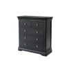 Toulouse Black Painted 2 Over 3 Chest of Bedroom Drawers - 8