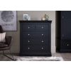 Toulouse Black Painted 2 Over 3 Chest of Bedroom Drawers - 14