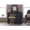 Toulouse Black Painted Single Pedestal Dressing Table - SPRING SALE - 4
