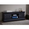 Toulouse Black Painted Large TV Unit 2 Doors and Shelf - 2
