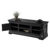 Toulouse Black Painted Large TV Unit 2 Doors and Shelf - SPRING SALE - 7