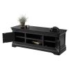 Toulouse Black Painted Large TV Unit 2 Doors and Shelf - 7