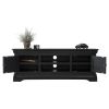 Toulouse Black Painted Large TV Unit 2 Doors and Shelf - 9