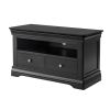 Toulouse Black Painted Fully Assembled TV Unit 2 Drawers - 5