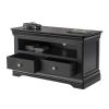 Toulouse Black Painted Fully Assembled TV Unit 2 Drawers - 7