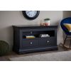 Toulouse Black Painted Fully Assembled TV Unit 2 Drawers - 2