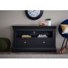 Toulouse Black Painted Fully Assembled TV Unit 2 Drawers - 3