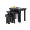 Toulouse Black Painted Fully Assembled Nest Of 3 Tables - SPRING SALE - 5