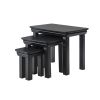 Toulouse Black Painted Fully Assembled Nest Of 3 Tables - SPRING SALE - 7