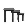 Toulouse Black Painted Fully Assembled Nest Of 3 Tables - SPRING SALE - 8