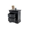 Toulouse Black Painted 2 Drawer Assembled Bedside Table - 20% OFF SPRING SALE - 8