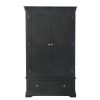 Toulouse Black Painted Double Wardrobe with Drawer - SPRING SALE - 7