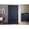 Toulouse Black Painted Double Wardrobe with Drawer - SPRING SALE - 4