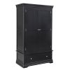 Toulouse Black Painted Double Wardrobe with Drawer - SPRING SALE - 6