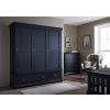 Toulouse Black Painted Large Triple Wardrobe with Drawer - 10% OFF SPRING SALE - 2