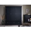 Toulouse Black Painted Large Triple Wardrobe with Drawer - 10% OFF SPRING SALE - 15