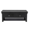 Toulouse Black Painted Large Coffee Table 4 Drawers with Shelf - 10% OFF SPRING SALE - 6