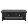 Toulouse Black Painted Large Coffee Table 4 Drawers with Shelf - SPRING SALE - 6