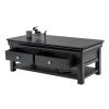 Toulouse Black Painted Large Coffee Table 4 Drawers with Shelf - 10% OFF SPRING SALE - 7
