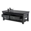 Toulouse Black Painted Large Coffee Table 4 Drawers with Shelf - SPRING SALE - 7
