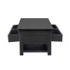 Toulouse Black Painted Large Coffee Table 4 Drawers with Shelf - 10% OFF SPRING SALE - 8