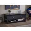 Toulouse Black Painted Large Coffee Table 4 Drawers with Shelf - SPRING SALE - 2