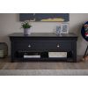 Toulouse Black Painted Large Coffee Table 4 Drawers with Shelf - SPRING SALE - 3