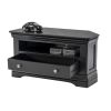 Toulouse Black Painted Fully Assembled Corner TV Unit with Drawer - SPRING SALE - 7